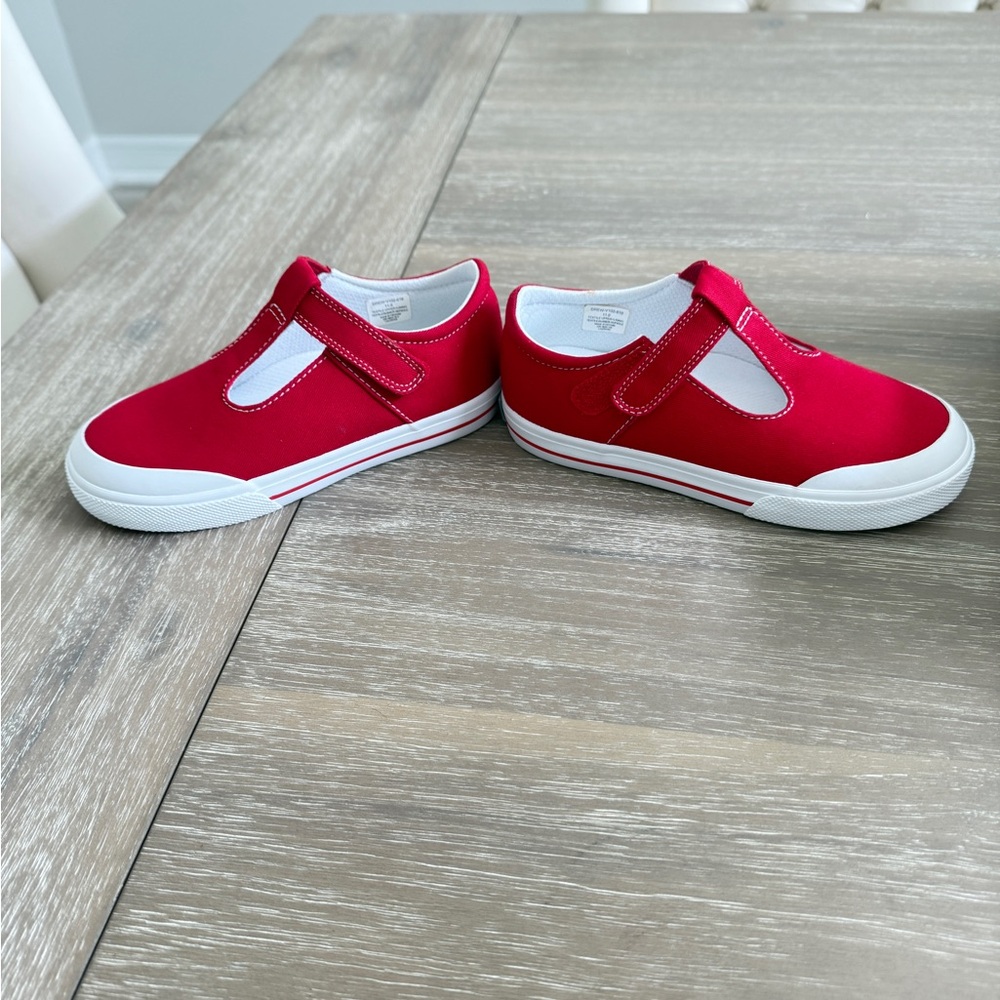 FootMates Kids Bright Red Sneakers (Drew) - Picture 5 of 9